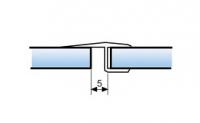 L-2901, Упл. профиль ПВХ черный ORB, для стекла 8 мм, L=2200 мм