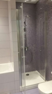 Петля маятниковая Aqua, стена-стекло, для стекла 8 мм, L=2100 мм, сатин. никель брашед (круглая)