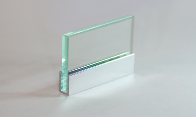 П-образный профиль алюминиевый, для стекла 8 мм, L=2490 мм, хром матовый